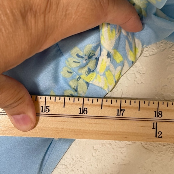 Free People Laura Printed Midi Floral Dress Size XS Blue Lined Strappy Open Back - Picture 10 of 16